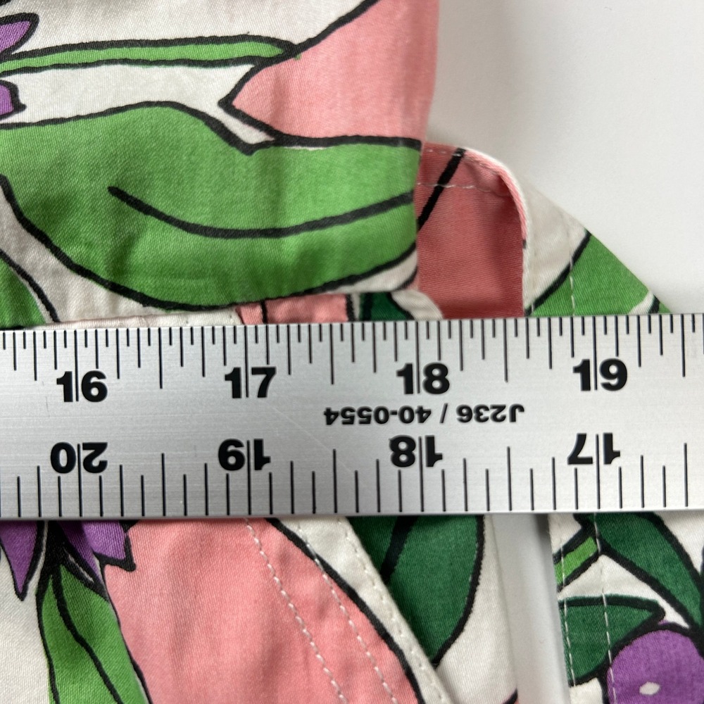 Banjanan White Pink Floral Cotton Tie Waist Dress Pockets Size M‎ - Picture 13 of 16